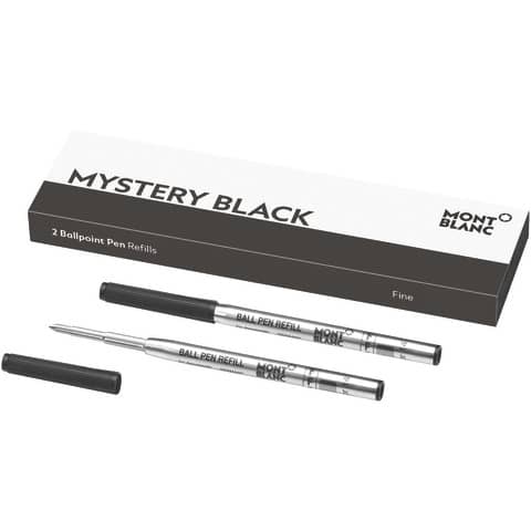 Refill per penne a sfera Montblanc punta fine - nero - conf. 2 pezzi - MB128210